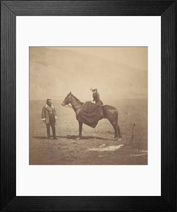Framed Print : Henry Duberly and Mrs. Duberly, 1855. Creator: Roger Fenton Framed Print : Henry Duberly and Mrs. Duberly, 1855. Creator: Roger Fenton