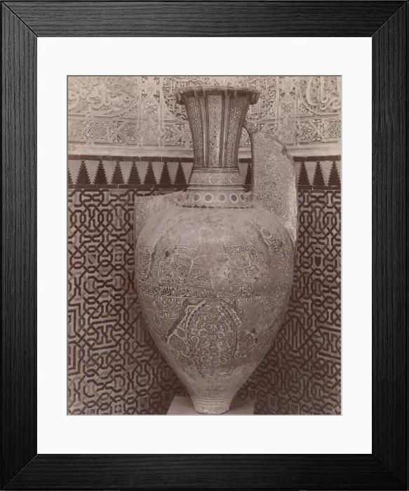 Framed Print : [Moorish Vase, Granada], 1880s-90s. Creator: Senan y Gonzalez