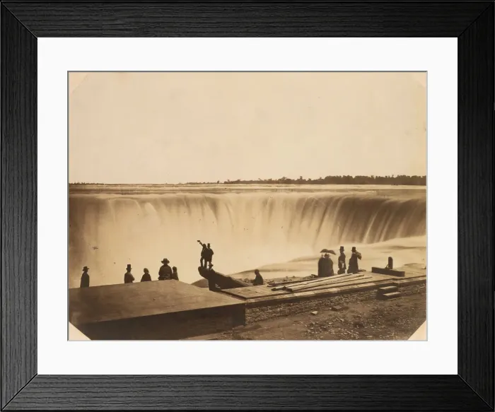 Framed Print : Niagara Falls, ca. 1855. Creator: Possibly by Silas A. Holmes Framed Print : Niagara Falls, ca. 1855. Creator: Possibly by Silas A. Holmes