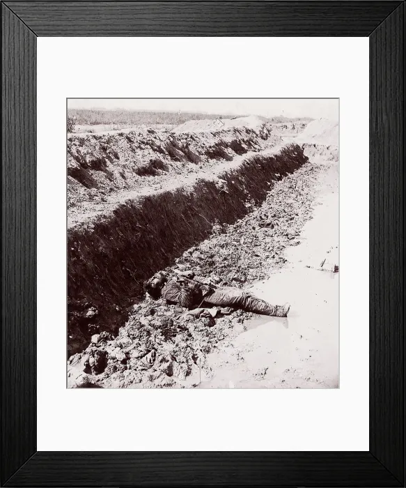 Framed Print : Dead Confederates, Fort Mahone, 1864. Creator: Thomas C. Roche Framed Print : Dead Confederates, Fort Mahone, 1864. Creator: Thomas C. Roche