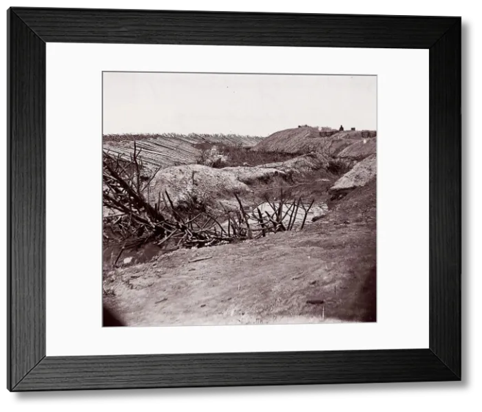 Framed Print : Fort Sedgwick in front of Petersburg, 1864. Creator: Tim O Sullivan Framed Print : Fort Sedgwick in front of Petersburg, 1864. Creator: Tim O Sullivan