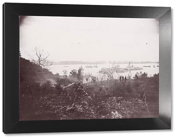 Belle Plain, Virginia. Lower Wharf, 1864. Creators: Tim O Sullivan, James Gardner