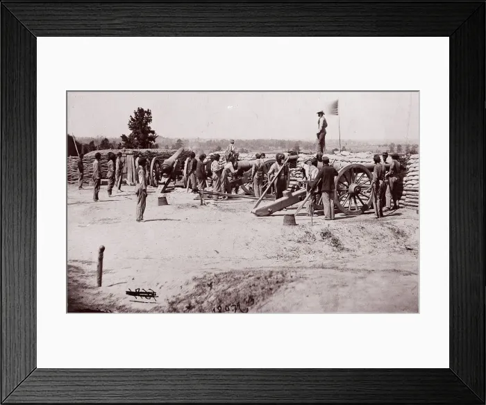 Framed Print : Colored Battery, Petersburg, June, 1864. Creator: Tim O Sullivan Framed Print : Colored Battery, Petersburg, June, 1864. Creator: Tim O Sullivan