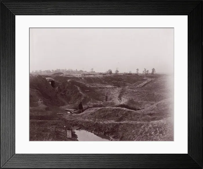 Framed Print : The Crater, Petersburg, 1864. Creator: Tim O Sullivan Framed Print : The Crater, Petersburg, 1864. Creator: Tim O Sullivan