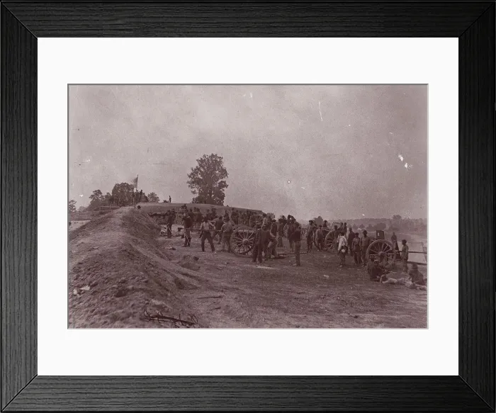 Framed Print : Outer Confederate Line, Petersburg, Captured June 15, 1864, 1864. Creator: Tim O Sullivan Framed Print : Outer Confederate Line, Petersburg, Captured June 15, 1864, 1864. Creator: Tim O Sullivan