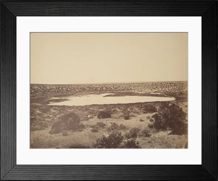 Framed Print : Desert Lake, near Ragtown, Nevada, 1867. Creator: Tim O Sullivan Framed Print : Desert Lake, near Ragtown, Nevada, 1867. Creator: Tim O Sullivan