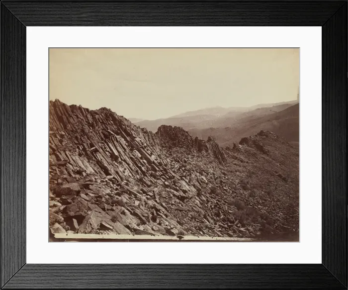 Framed Print : Volcanic Ridge, Trinity Mountains, Nevada, 1867. Creator: Tim O Sullivan Framed Print : Volcanic Ridge, Trinity Mountains, Nevada, 1867. Creator: Tim O Sullivan