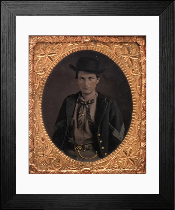 Framed Print : Union Sergent John Emery, 1861-65. Creator: Unknown Framed Print : Union Sergent John Emery, 1861-65. Creator: Unknown