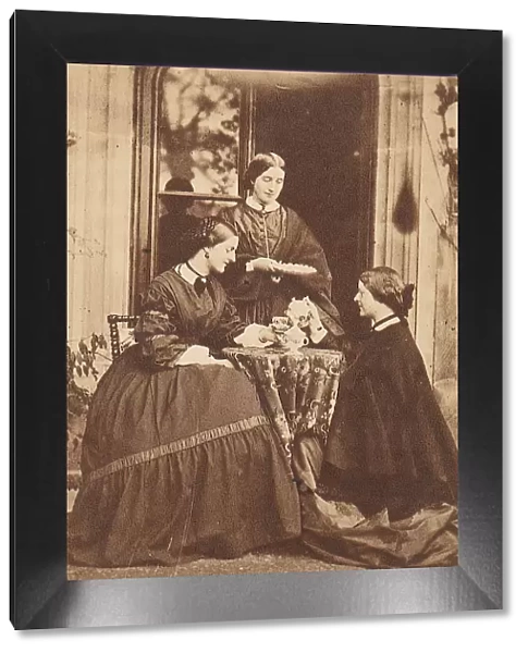 Three Women at Tea, 1860s. Creator: Unknown
