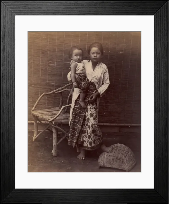 Framed Print : 12 Year Old Mother, Malay, Batavia, 1860s-70s. Creator: Unknown Framed Print : 12 Year Old Mother, Malay, Batavia, 1860s-70s. Creator: Unknown
