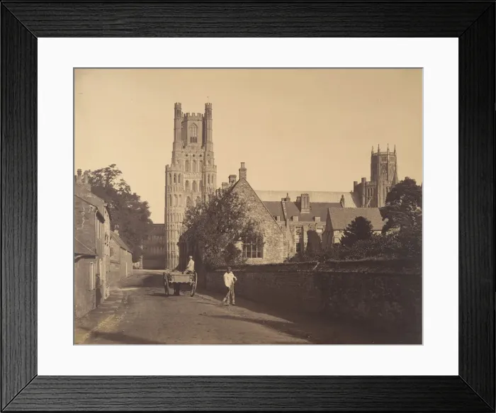 Framed Print : Ely Cathedral, from the Grammar School, 1857. Creator: Roger Fenton Framed Print : Ely Cathedral, from the Grammar School, 1857. Creator: Roger Fenton