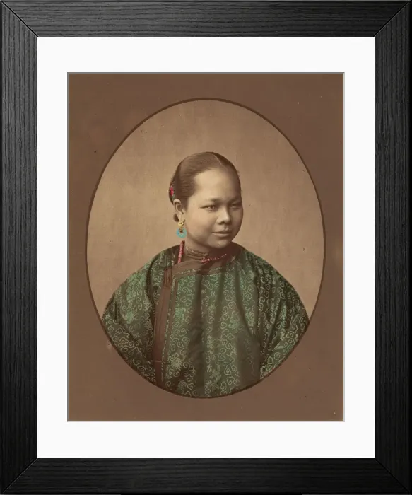 Framed Print : Fille de Shanghai, 1870s. Creator: Baron Raimund von Stillfried Framed Print : Fille de Shanghai, 1870s. Creator: Baron Raimund von Stillfried