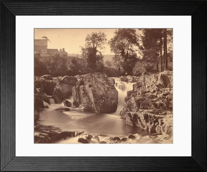 Framed Print : Falls of the Llugwy, at Pont-y-Pair, 1857. Creator: Roger Fenton Framed Print : Falls of the Llugwy, at Pont-y-Pair, 1857. Creator: Roger Fenton