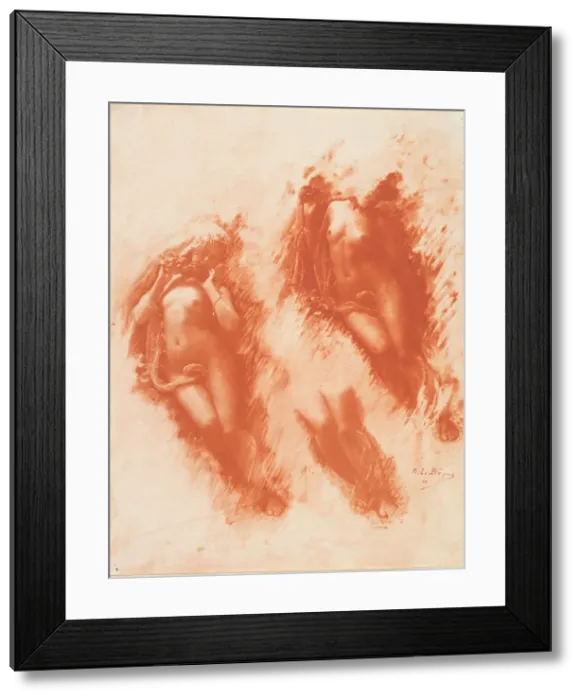 Framed Print : [Study in Orange], 1903. Creator: Rene Le Begue