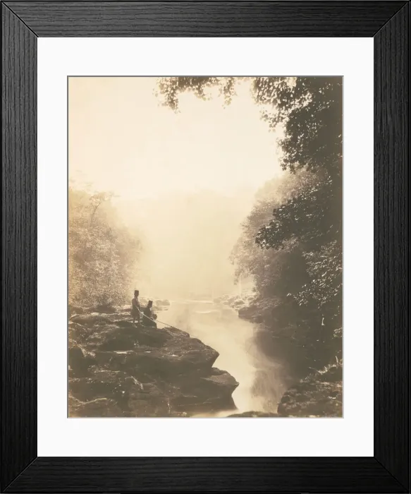 Framed Print : Wharfe and Pool, Below the Strid, 1854. Creator: Roger Fenton Framed Print : Wharfe and Pool, Below the Strid, 1854. Creator: Roger Fenton