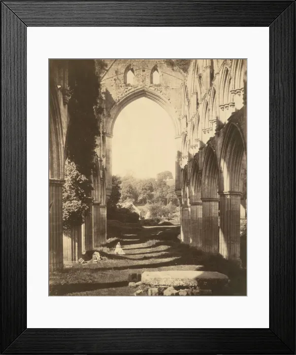 Framed Print : Rievaulx Abbey, 1854. Creator: Roger Fenton Framed Print : Rievaulx Abbey, 1854. Creator: Roger Fenton