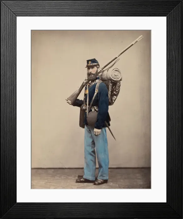 Framed Print : Fatigue, Marching Order, 1866. Creator: Attributed to Oliver H. Willard Framed Print : Fatigue, Marching Order, 1866. Creator: Attributed to Oliver H. Willard