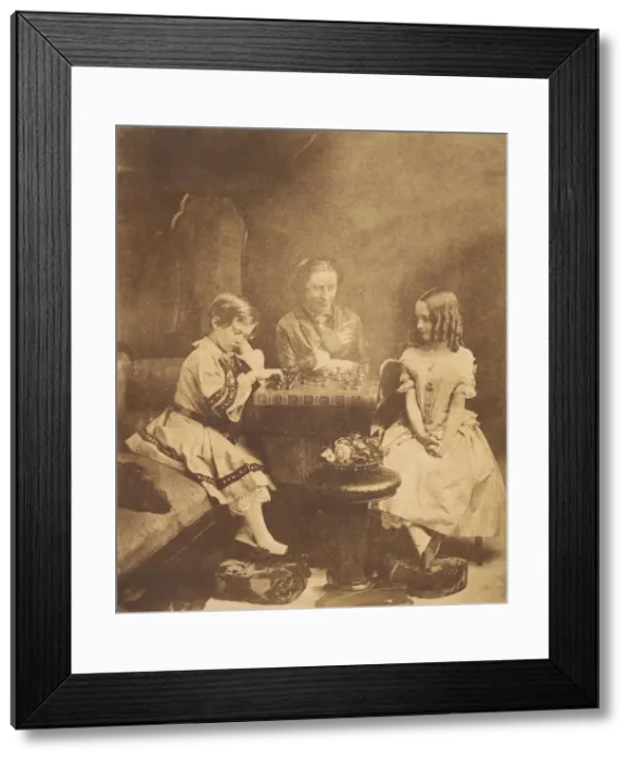 Framed Print : The Scholars Mate, 1855. Creator: Oscar Gustav Rejlander Framed Print : The Scholars Mate, 1855. Creator: Oscar Gustav Rejlander
