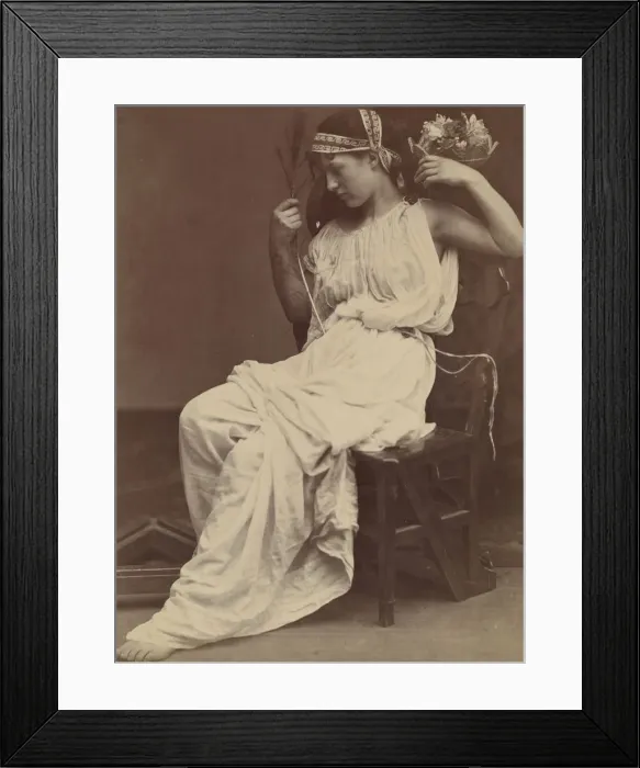 Framed Print : Flora Contemplating Vanity, 1860. Creator: Oscar Gustav Rejlander