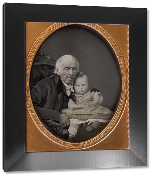 Josiah Bunting, 85, with George M. Bunting, 17 Months, 1850s. Creator: Samuel Broadbent