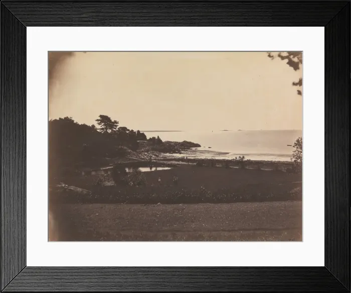 Framed Print : Landscape, Prides Crossing, ca. 1856. Creator: Samuel Masury