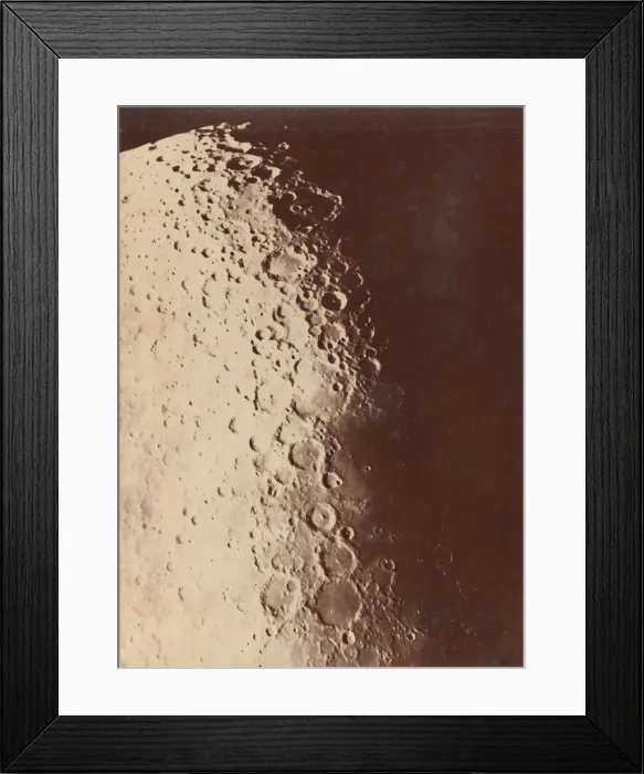 Framed Print : Lunar Photograph, South Pole, 1890. Creators: Paul Henry, Prosper Henry Framed Print : Lunar Photograph, South Pole, 1890. Creators: Paul Henry, Prosper Henry