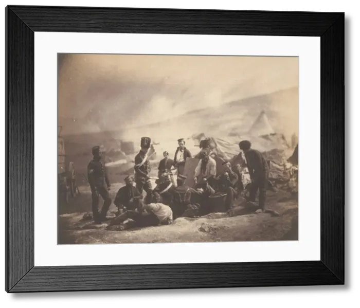 Framed Print : Cooking House of the 8th Hussars, 1855. Creator: Roger Fenton Framed Print : Cooking House of the 8th Hussars, 1855. Creator: Roger Fenton