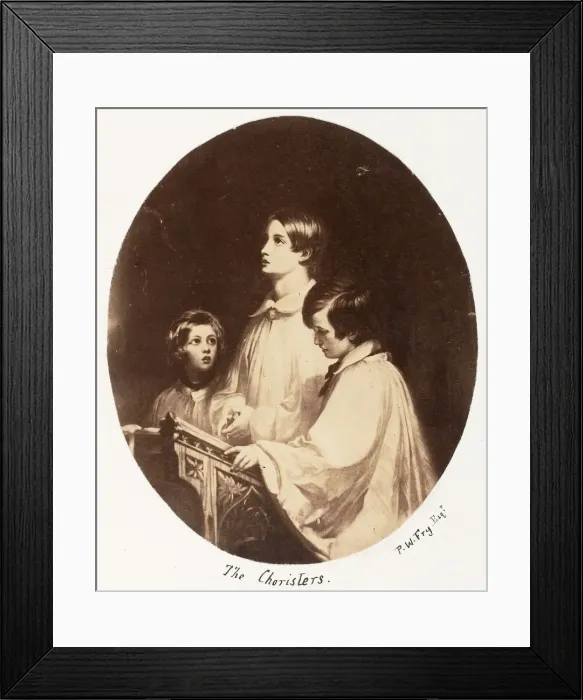 Framed Print : The Choristers, 1853-56. Creator: Peter Wickens Fry Framed Print : The Choristers, 1853-56. Creator: Peter Wickens Fry