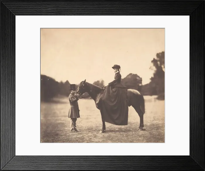 Framed Print : Lady on Horseback, 1850s. Creator: Roger Fenton Framed Print : Lady on Horseback, 1850s. Creator: Roger Fenton