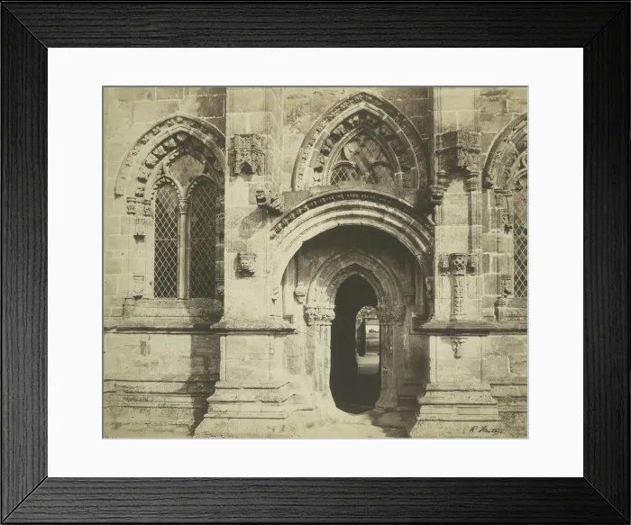 Framed Print : Roslin Chapel, South Porch, 1856. Creator: Roger Fenton Framed Print : Roslin Chapel, South Porch, 1856. Creator: Roger Fenton