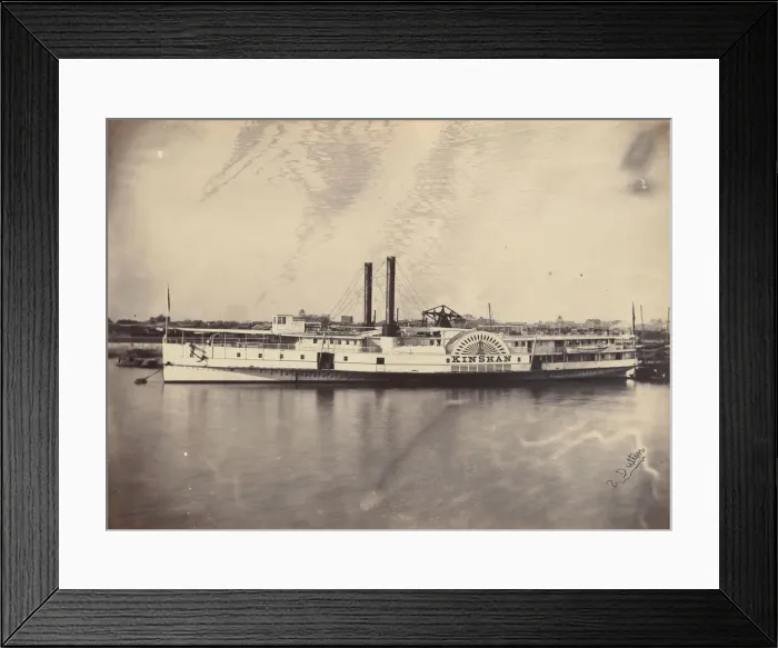 Framed Print : Augustine Heard & Co. Steamer Kinshan, 1865. Creator: Sylvester Dutton