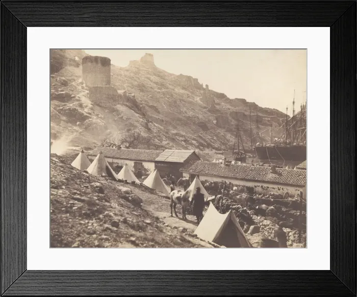 Framed Print : The Genoese Castle, Balaklava, 1855. Creator: Roger Fenton Framed Print : The Genoese Castle, Balaklava, 1855. Creator: Roger Fenton
