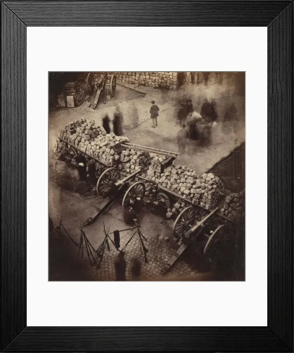 Framed Print : Barricades de la Commune, avril 71. Coin de la place Hotel de Ville & Framed Print : Barricades de la Commune, avril 71. Coin de la place Hotel de Ville &