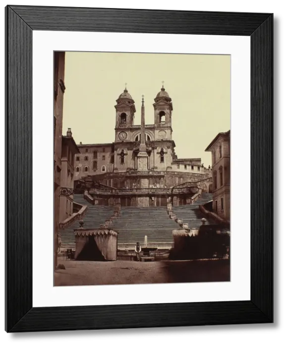 Framed Print : [Spanish Steps, Rome], ca. 1855. Creator: Pietro Dovizielli