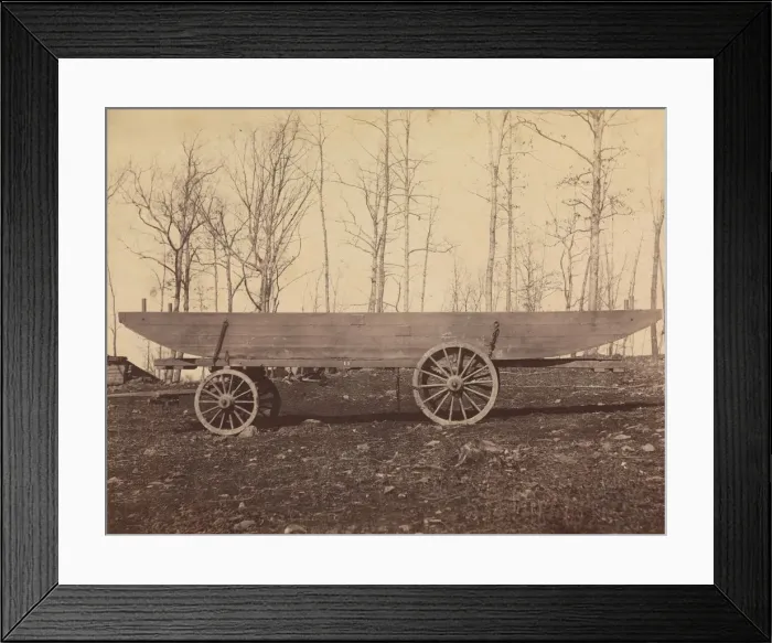 Framed Print : [Detachment of 50th N. Y. Volunteer Engineers, Pontoon Wagon and Saddle Boat], ca. 1864