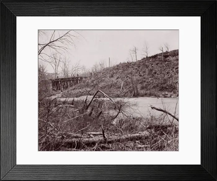 Framed Print : Bull Run. Bridge near Union Mills (destroyed seven times), ca. 1862 Framed Print : Bull Run. Bridge near Union Mills (destroyed seven times), ca. 1862