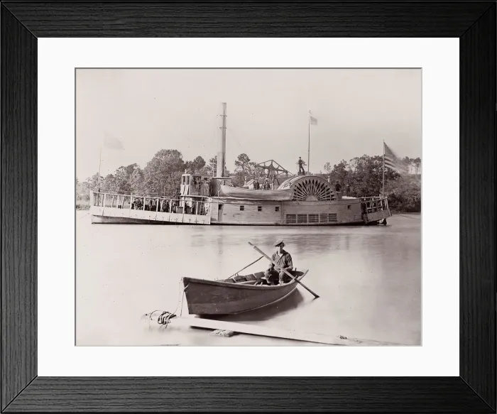 Framed Print : [U. S. Gunboat]. Brady album, p. 161, 1861-65. Creator: Tim O Sullivan