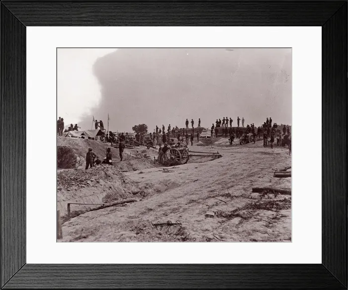 Framed Print : Outer Confederate Line, Petersburg, Captured June 15, 1864, 1864. Creator: Tim O Sullivan Framed Print : Outer Confederate Line, Petersburg, Captured June 15, 1864, 1864. Creator: Tim O Sullivan