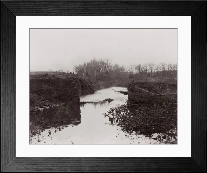 Framed Print : Bull Run. The Stone Bridge, 1861-62. Creators: Tim O Sullivan, George N. Barnard Framed Print : Bull Run. The Stone Bridge, 1861-62. Creators: Tim O Sullivan, George N. Barnard