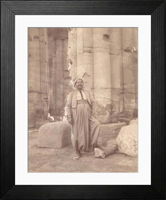 Framed Print : Dragoman in Temple, 1880s. Creator: Unknown Framed Print : Dragoman in Temple, 1880s. Creator: Unknown