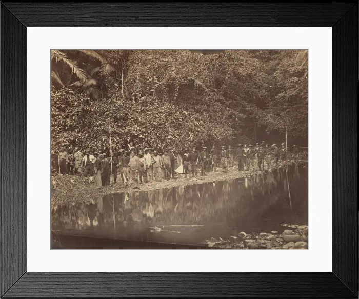 Framed Print : Return of Commander Selfridge and his Reconnaissance Party from an Expedition in Framed Print : Return of Commander Selfridge and his Reconnaissance Party from an Expedition in