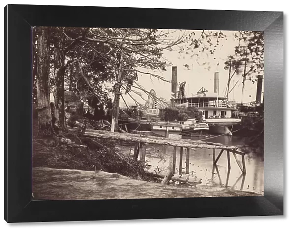 White House Landing, Pamunkey River, 1864. Creators: Tim O Sullivan, Mathew Brady