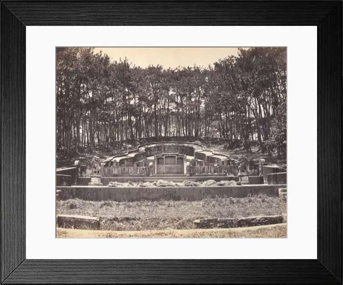 Framed Print : Mandarin Grave at Foochow, ca. 1869. Creator: Attributed to Tung Hing Framed Print : Mandarin Grave at Foochow, ca. 1869. Creator: Attributed to Tung Hing