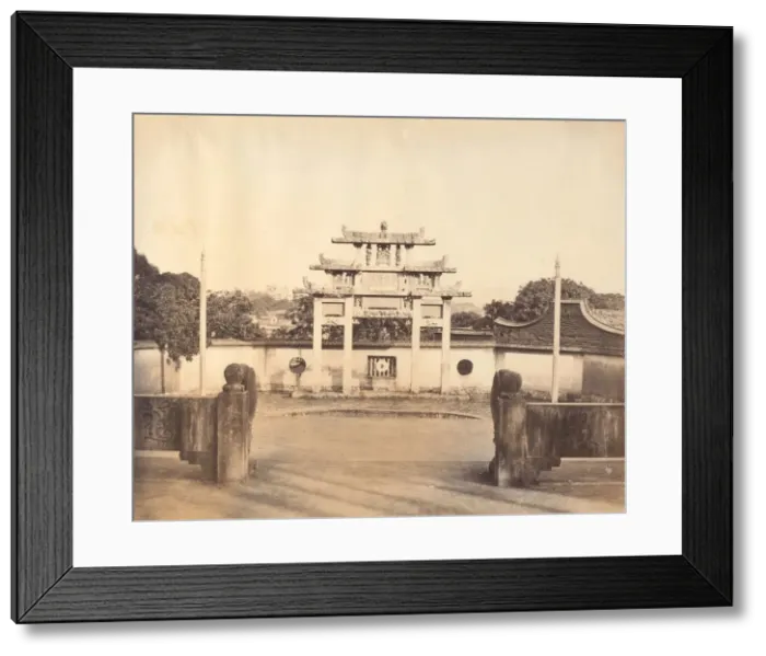 Framed Print : Triumphal Arche, Foochow, ca. 1869. Creator: Attributed to Tung Hing Framed Print : Triumphal Arche, Foochow, ca. 1869. Creator: Attributed to Tung Hing