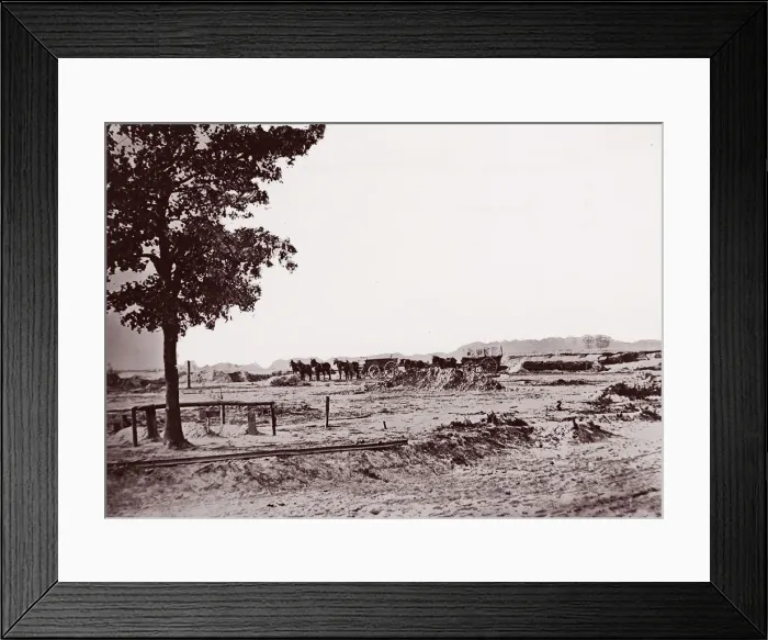 Framed Print : Warren Station, near Petersburg (graves), 1864. Creator: Tim O Sullivan Framed Print : Warren Station, near Petersburg (graves), 1864. Creator: Tim O Sullivan
