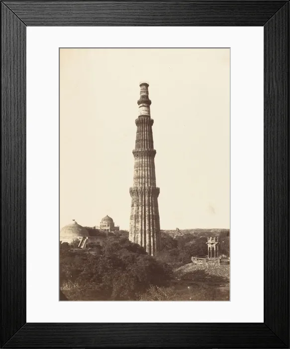 Framed Print : The Qutub Minar, Delhi, 1858-61. Creator: Unknown Framed Print : The Qutub Minar, Delhi, 1858-61. Creator: Unknown