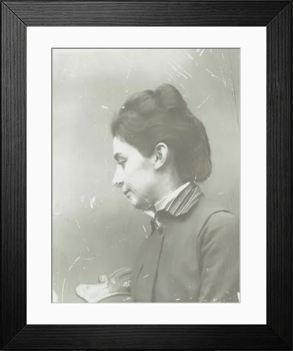 Framed Print : Female portrait, 1880s. Creator: Thomas Eakins Framed Print : Female portrait, 1880s. Creator: Thomas Eakins