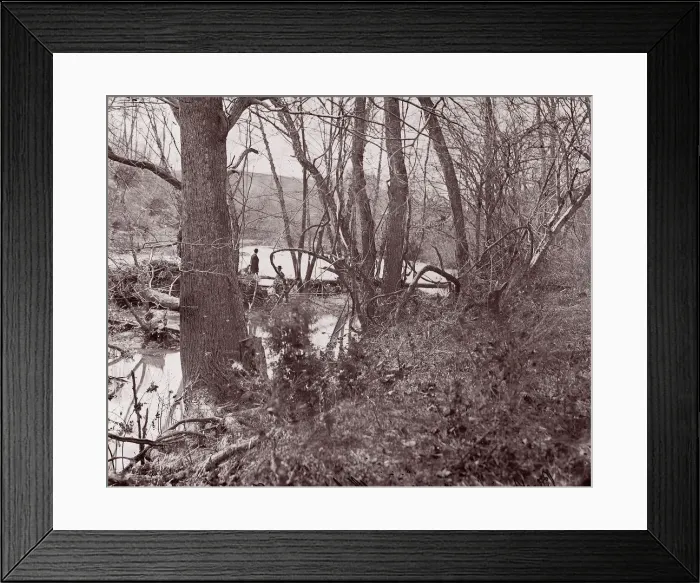 Framed Print : Blackburns Ford / Rapidan River, The Wilderness, 1861-65. Creator: Tim O Sullivan Framed Print : Blackburns Ford / Rapidan River, The Wilderness, 1861-65. Creator: Tim O Sullivan