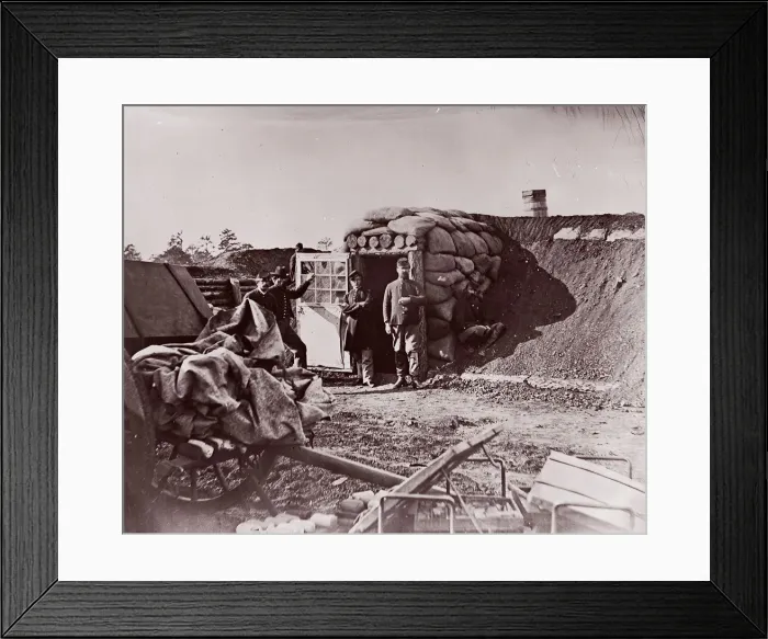 Framed Print : Fort Burnham, front of Petersburg, 1864. Creator: Tim O Sullivan Framed Print : Fort Burnham, front of Petersburg, 1864. Creator: Tim O Sullivan