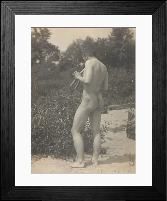 Framed Print : Thomas Eakins, Nude, Playing Pipes, ca. 1883. Creator: Thomas Eakins Framed Print : Thomas Eakins, Nude, Playing Pipes, ca. 1883. Creator: Thomas Eakins